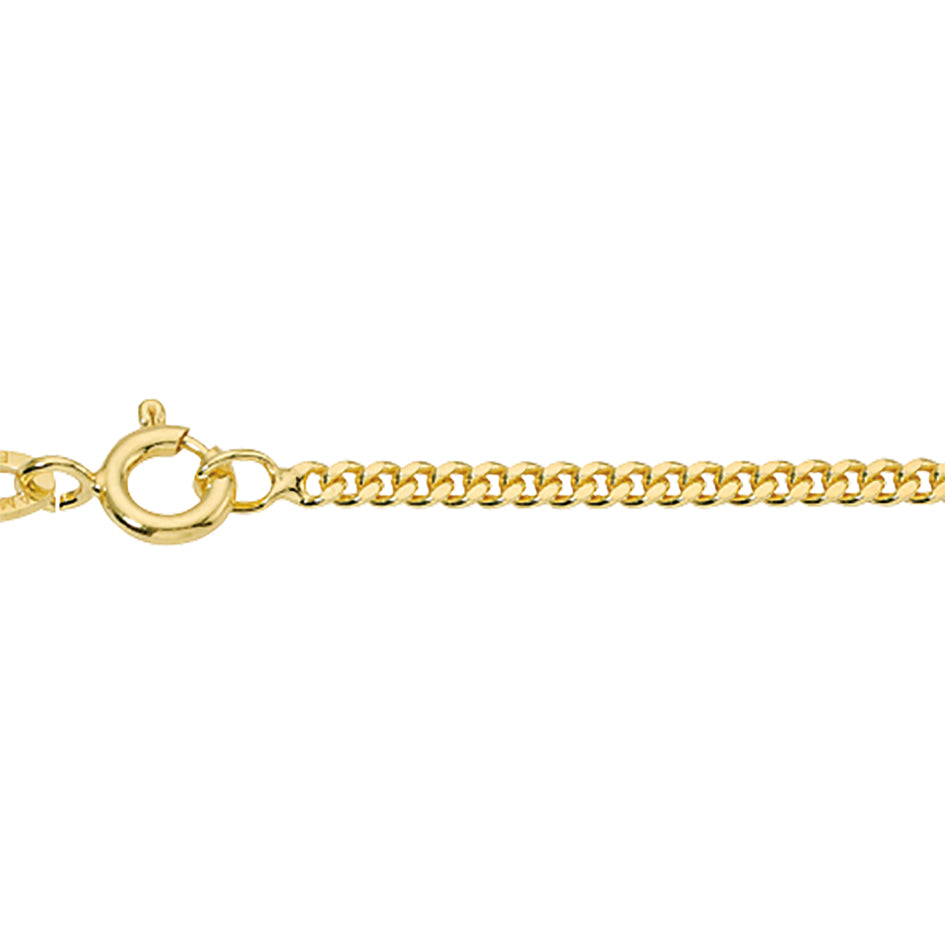 Kette Flachpanzer goldplattiert 60 cm FP060 / 2,0 mm