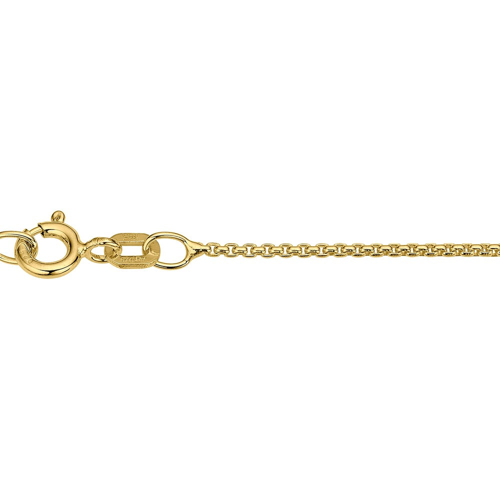 Kette 925/- Venezia rund vergoldet 45 cm V12 / 1,2 mm