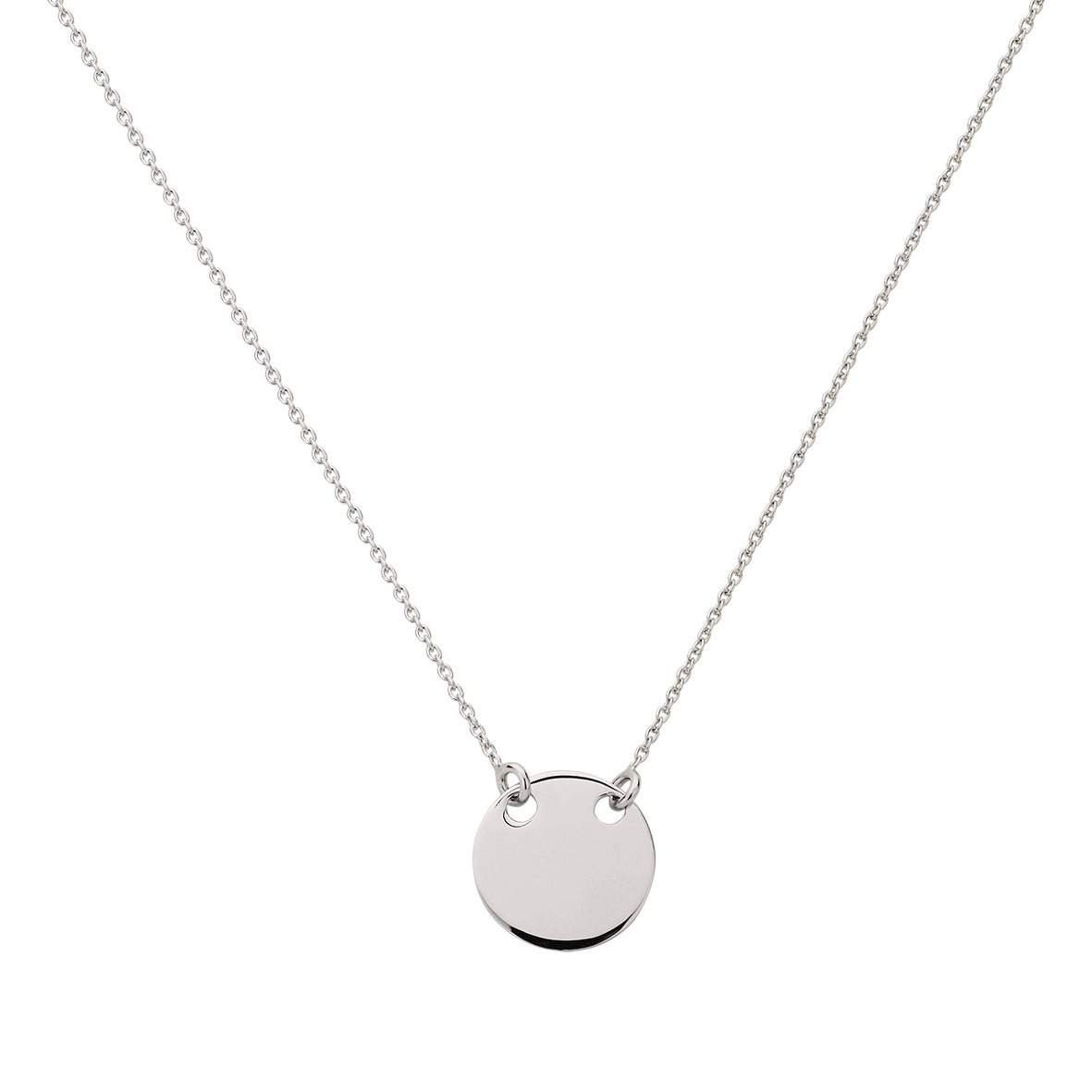 Kette mit Gravurplatte in 925 Silber Rhodiniert