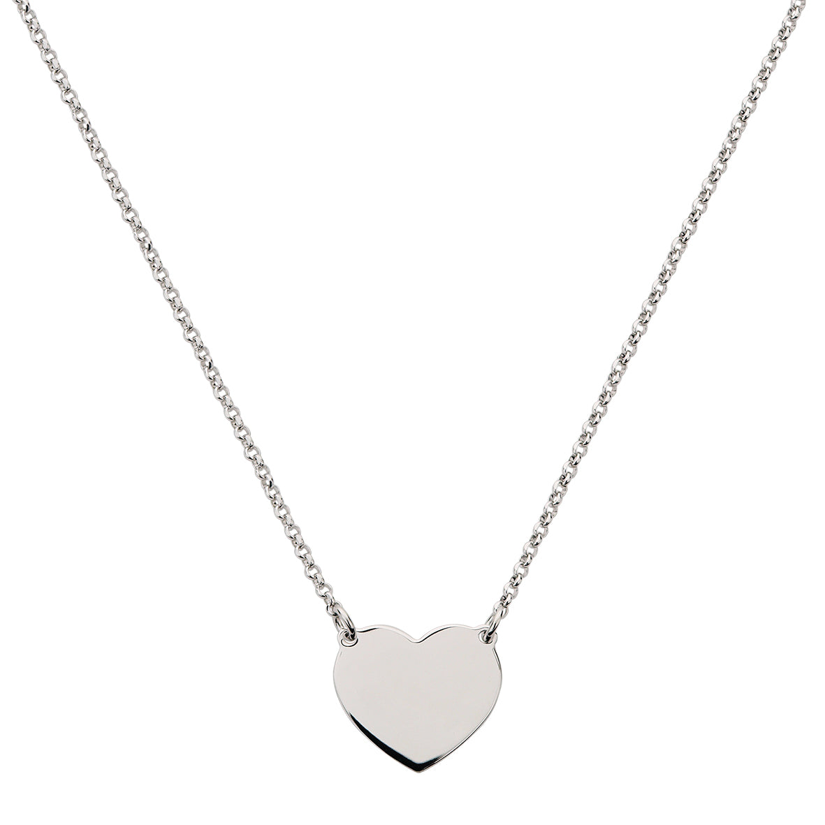 Kette mit Gravurplatte in 925 Silber Rhodiniert