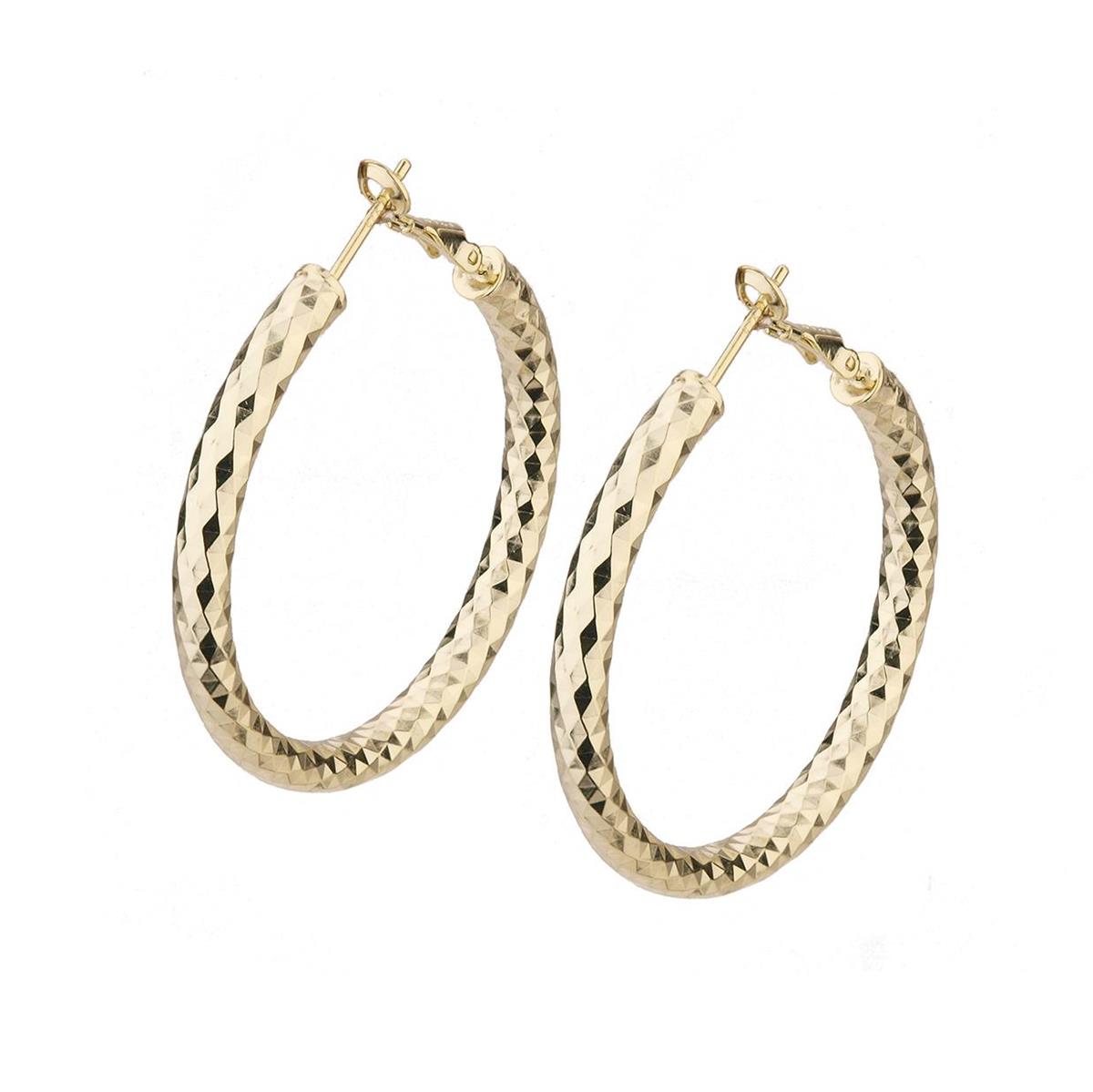 Creolen 925 vergoldet Ø: 40,0 mm Stärke: 4,0 mm