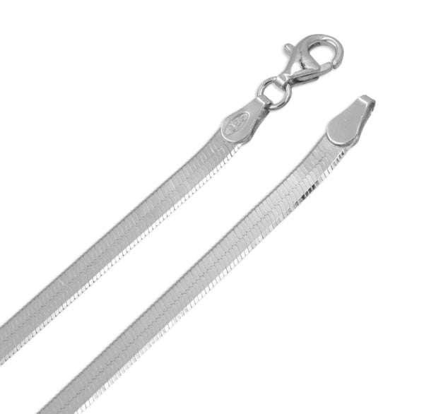Doppelpanzerkette flach 3.5mm breit Silber 925/000