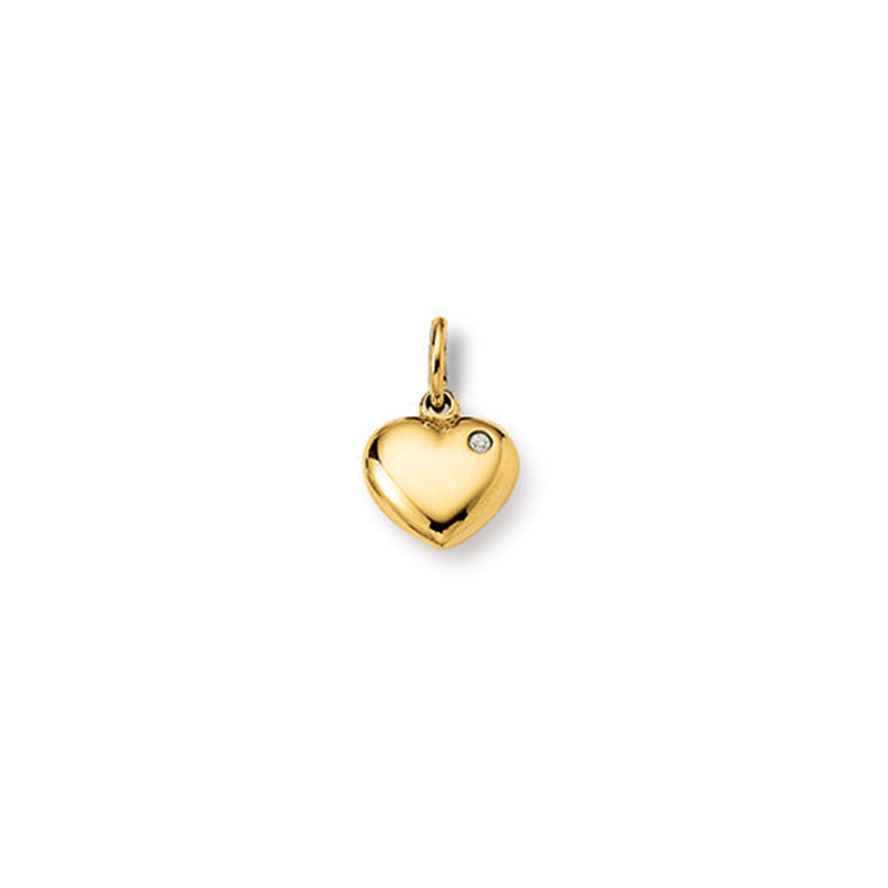 Anhänger Herz 585 Gelbgold, Zirkonia