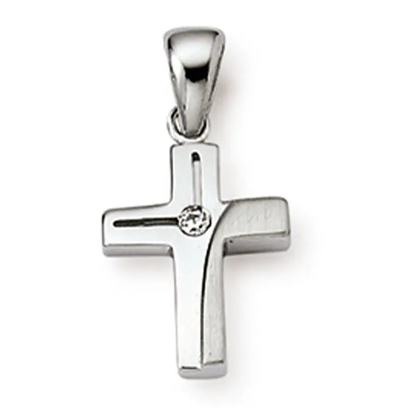 Anhänger Kreuz 925 Silber Rhodiniert