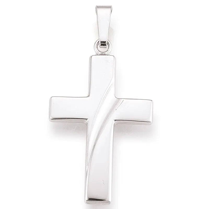 Anhänger Kreuz 925 Silber Rhodiniert