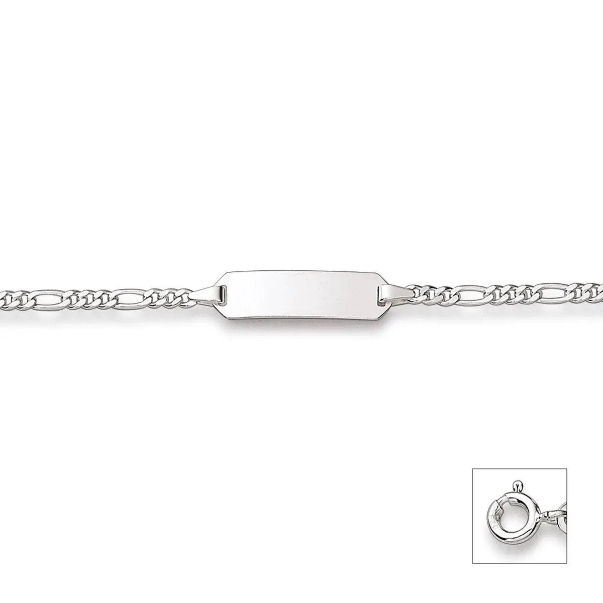 Identarmband 925 Silber Rhodiniert