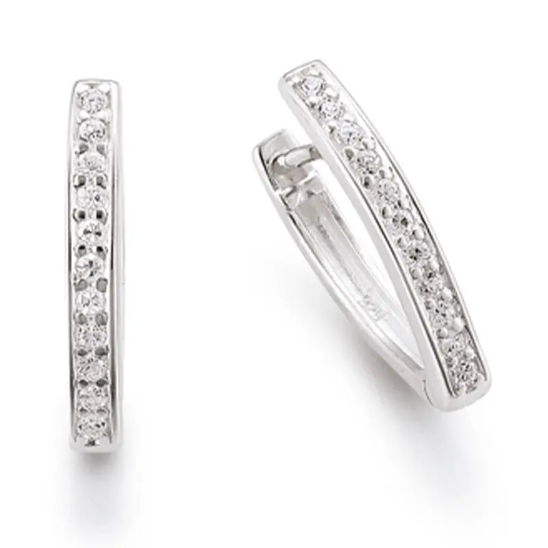 Creolen 925 Silber Rhodiniert