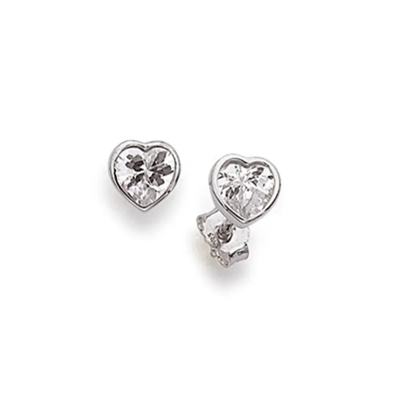 Ohrstecker 925 Silber Rhodiniert Zirkonia