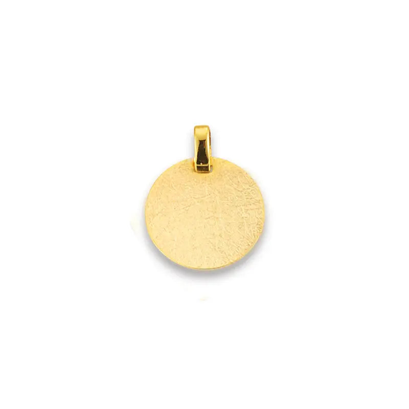 Anhänger Gravurplatte Rund 585 Gelbgold