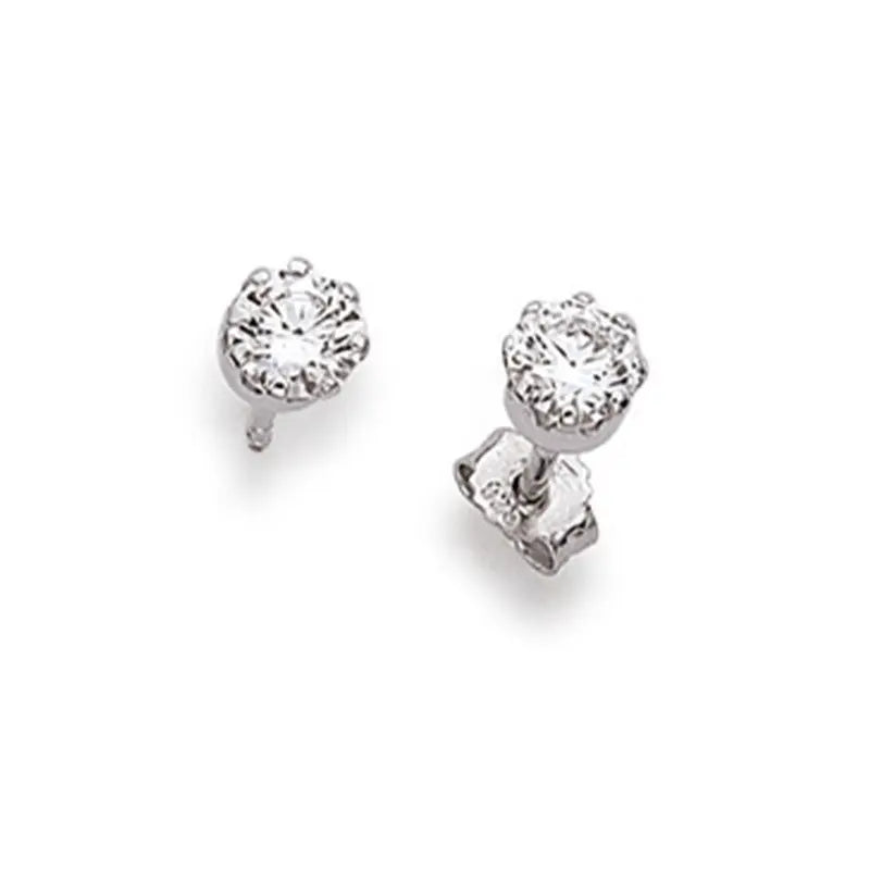 Ohrstecker 925 Silber Rhodiniert Zirkonia