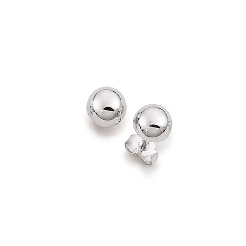 Ohrstecker 925 Silber Rhodiniert Kugel