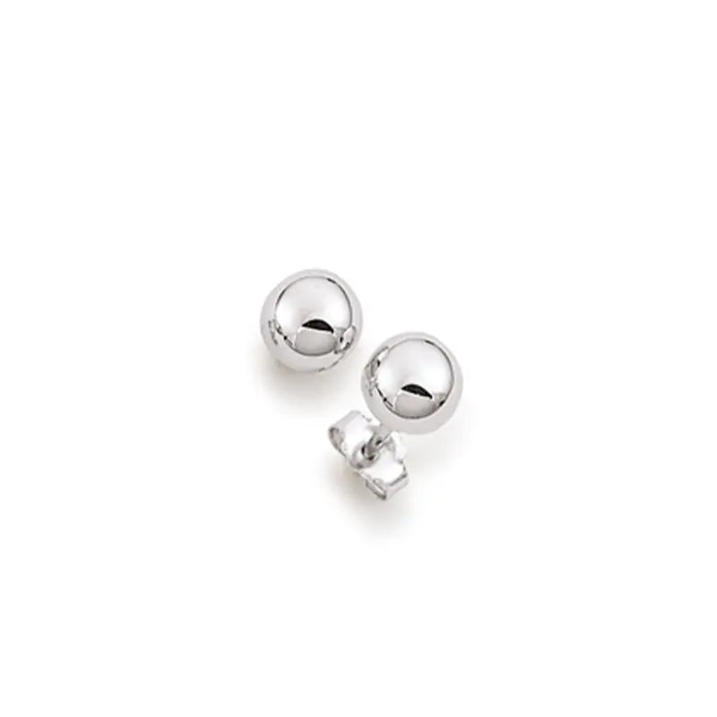 Ohrstecker 925 Silber Rhodiniert Kugel