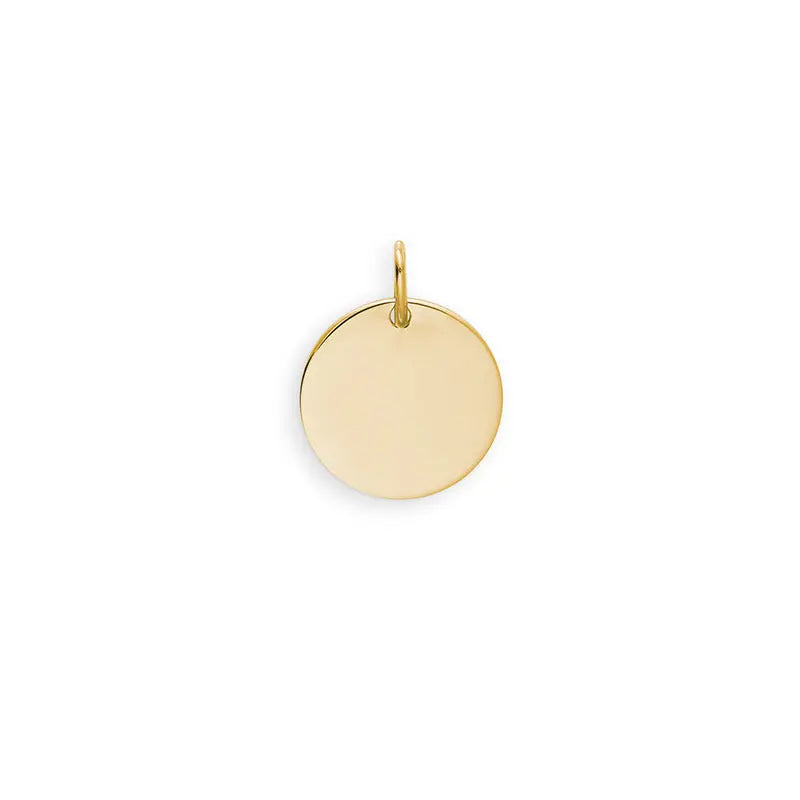 Anhänger Gravurplatte Rund 585 Gelbgold