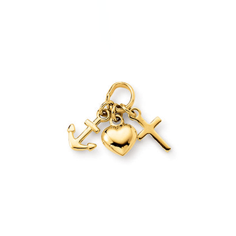 Anhänger 585 Gelbgold Glaube Liebe Hoffnung