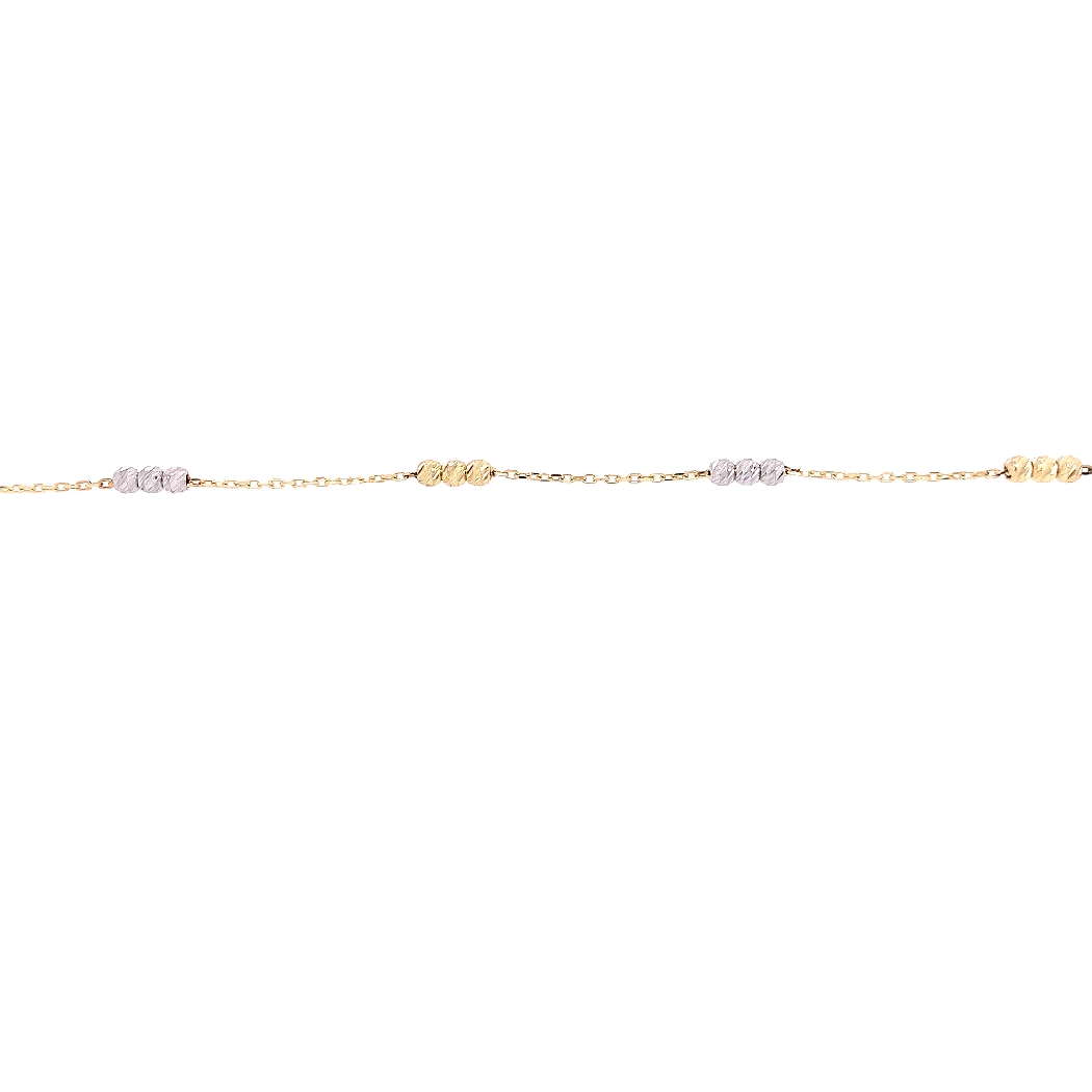 Armband, Gelbgold, 585/-,19 cm GG/WG