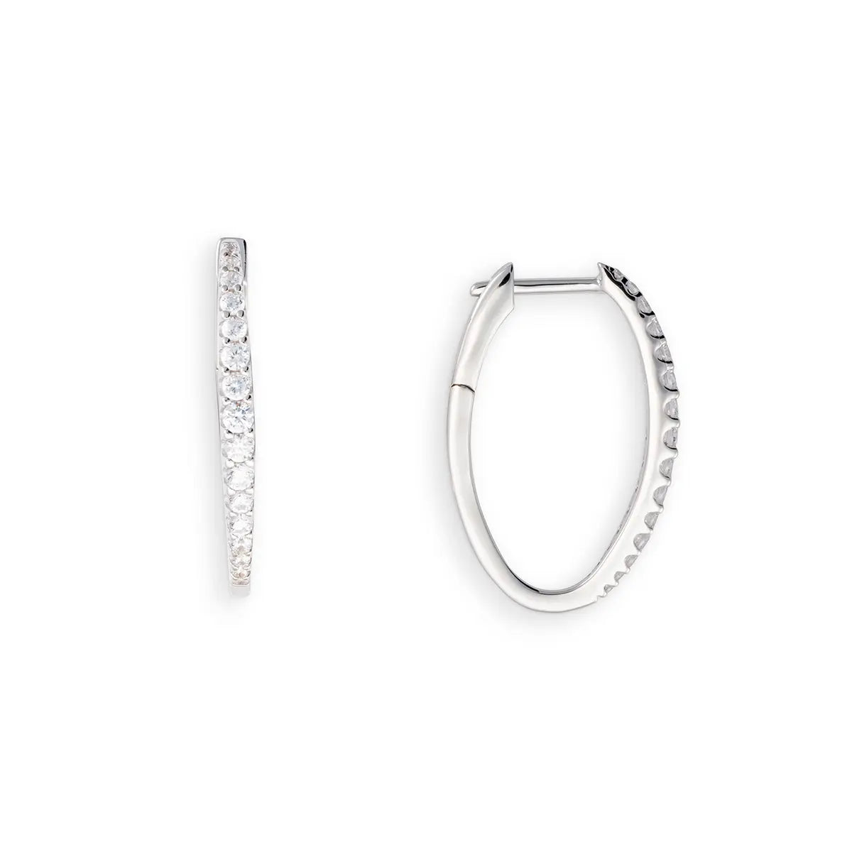 Creolen 925 Silber Rhodiniert
