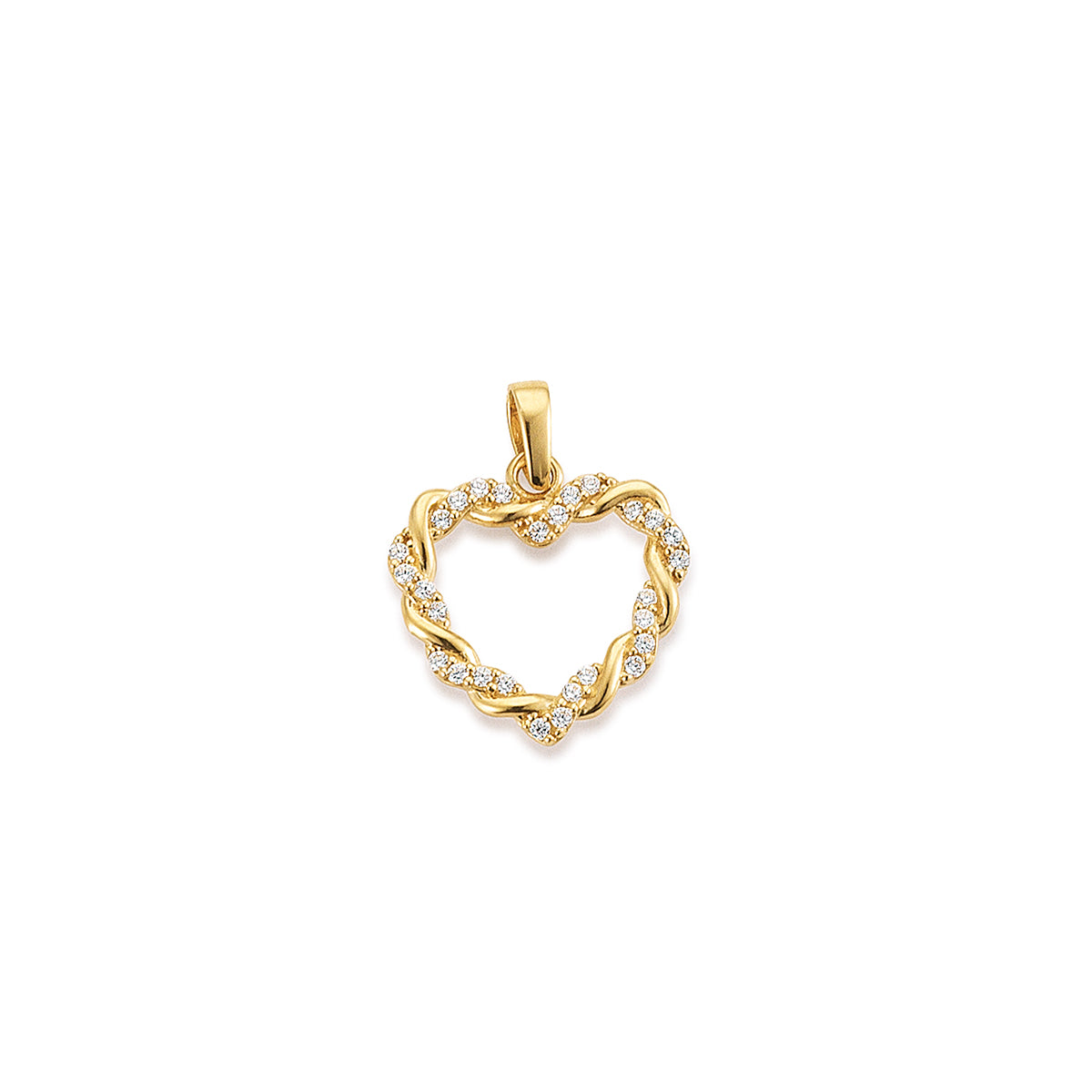 Anhänger Herz 585 Gelbgold Zirkonia