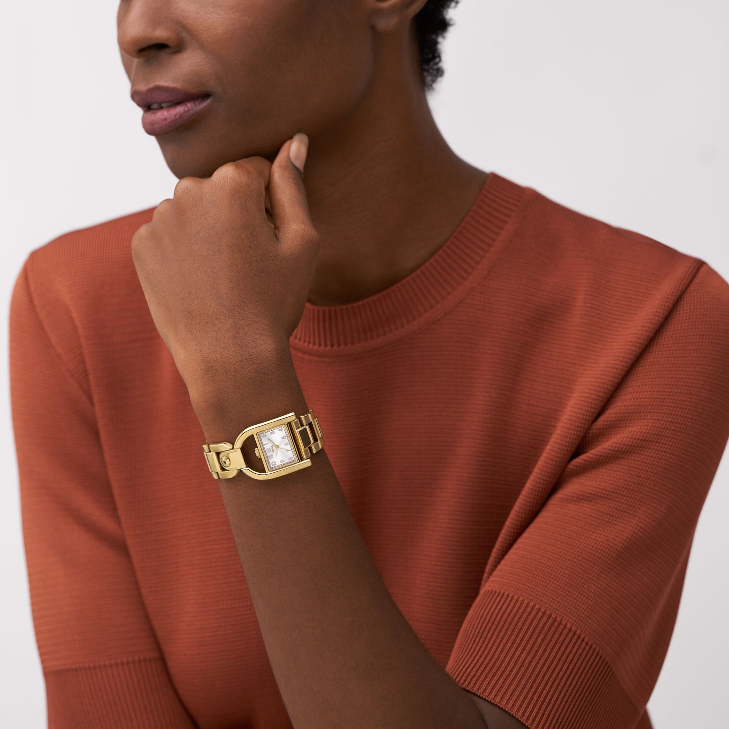 Fossil ES5327 Damenuhr - Harwell Edelstahl Gold