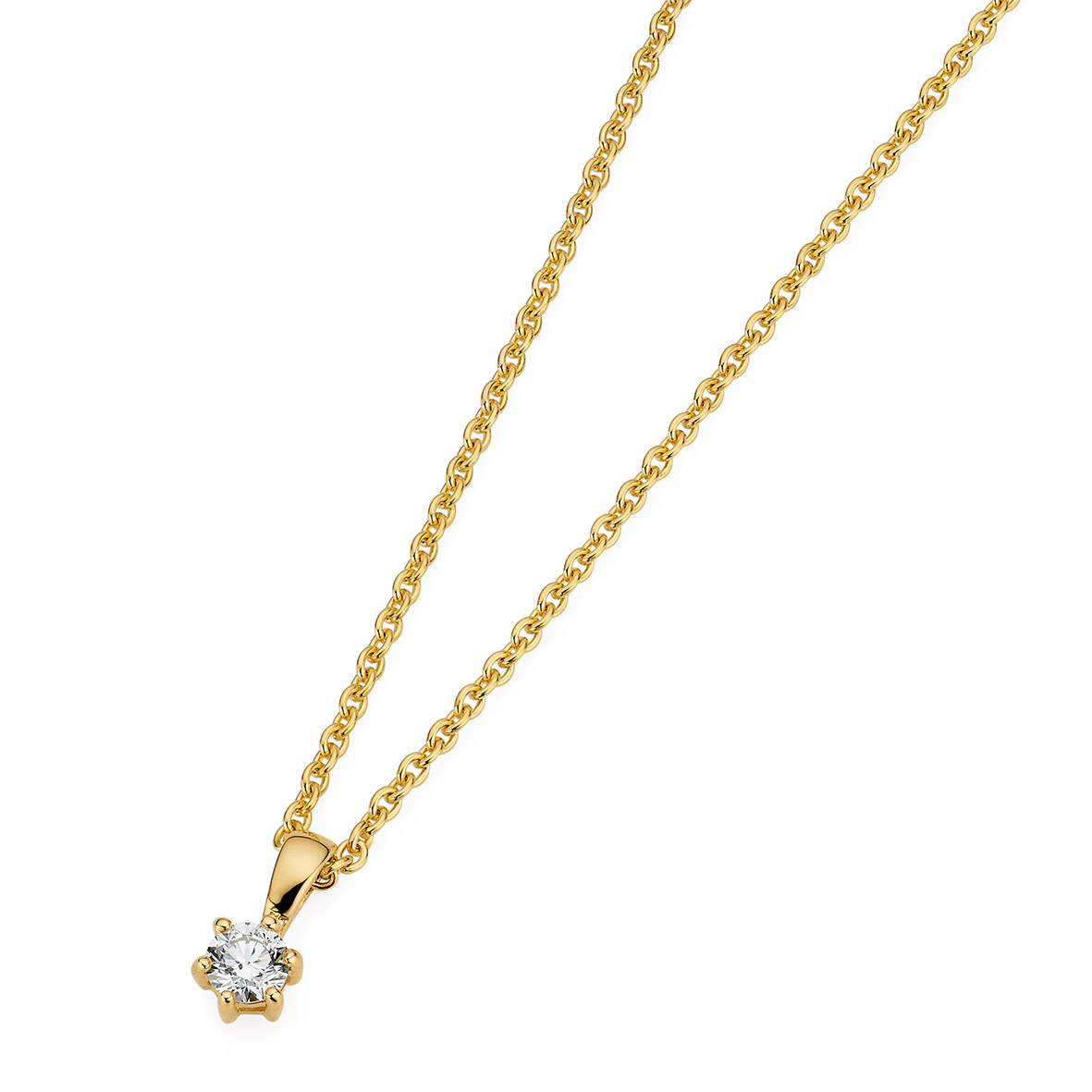 Anhänger 585 Gold Brillant 0,25ct w/si