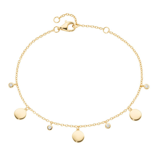 Armband 19 cm 925 Silber gelb vergoldet