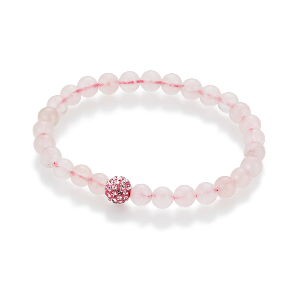 Steinarmband Liebe Rosenquarz ca.6mm