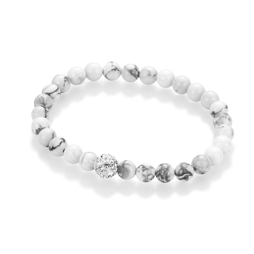 Steinarmband Gelassenheit Howlith ca.6mm