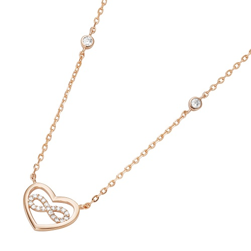 Kette 45 cm 925 Silber rose`vergoldet