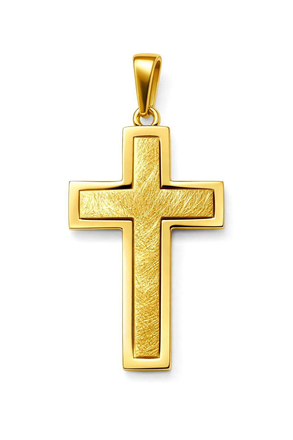 Anhänger Kreuz 585 Gelbgold