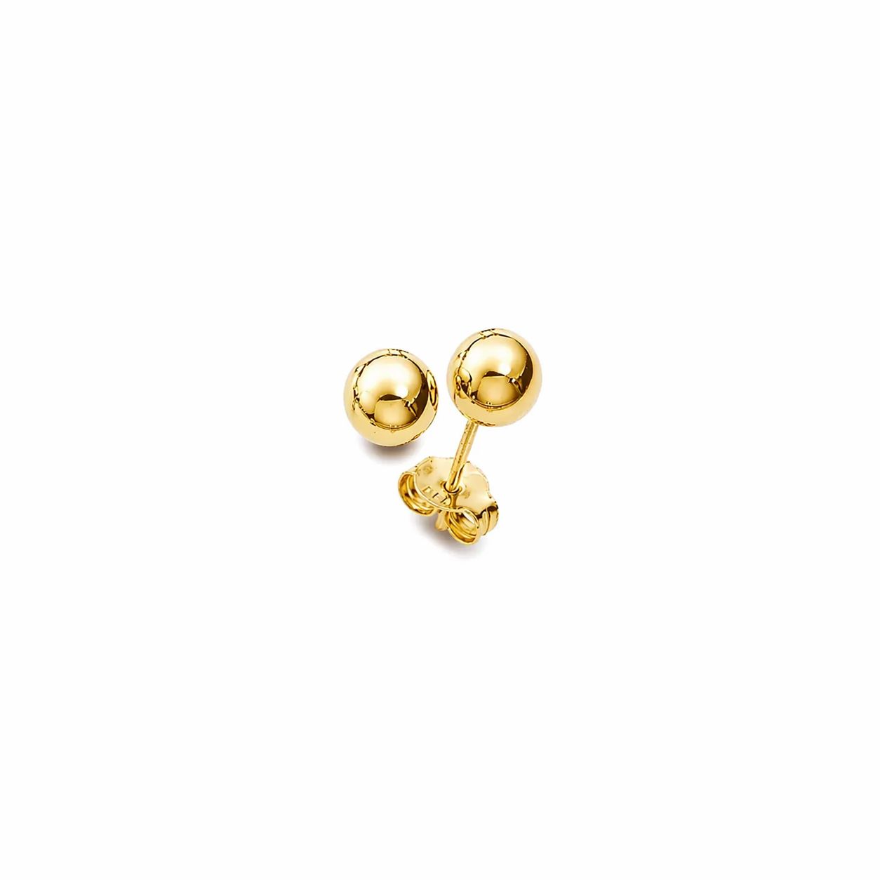 Ohrstecker 585 Gelbgold Kugel