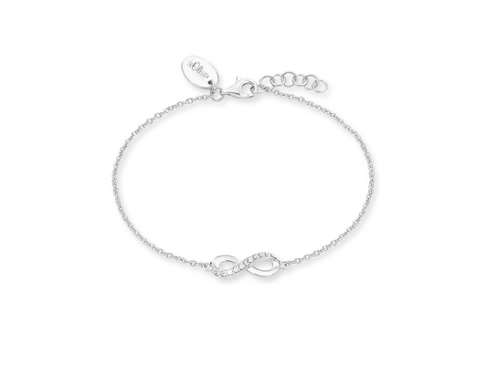 s.Oliver Armband 925/RH Zirkonia Infinity 17+3cm