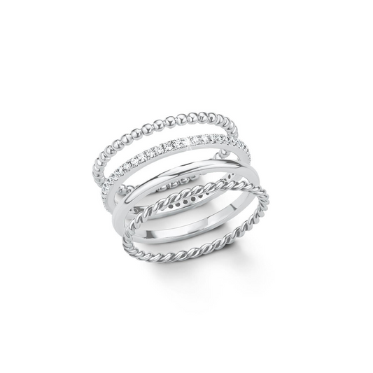 s.Oliver Ring 925/RH Zirkonia 4 teilig Gr.58