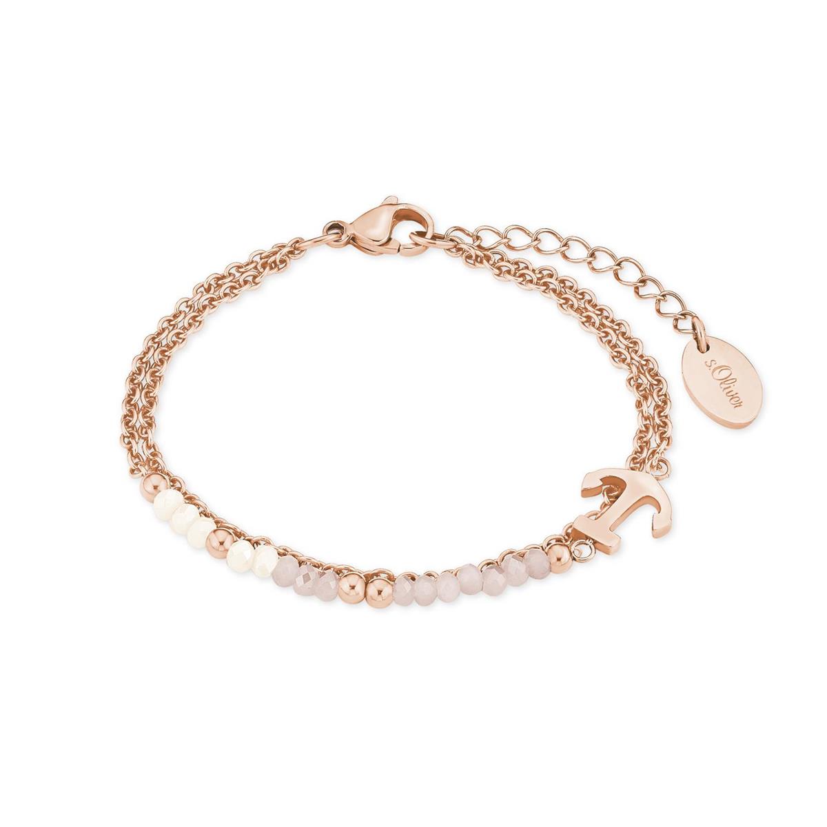 s.Oliver Armband Edelstahl rosévergoldet 16+4cm
