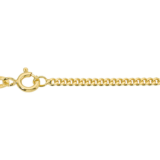 Kette Flachpanzer goldplattiert 60 cm FP060 / 2,0 mm