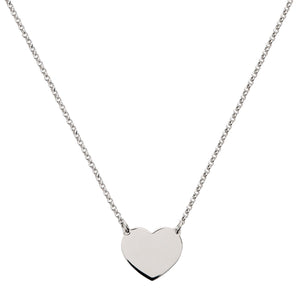 Kette mit Gravurplatte in 925 Silber Rhodiniert