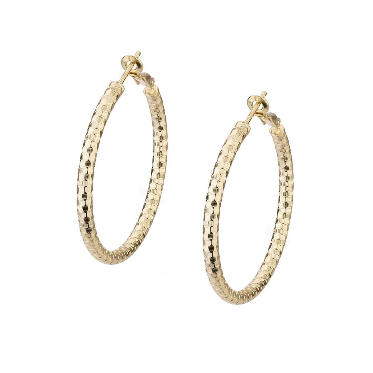 Creolen 925 vergoldet Ø: 40,0 mm Stärke: 3,0 mm