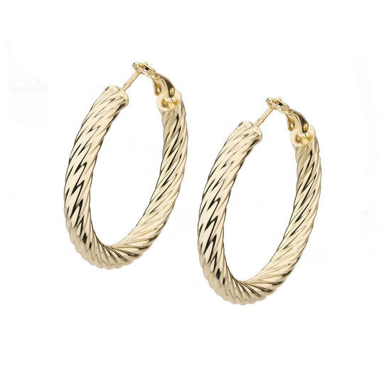 Creolen 925 vergoldet Ø 40,0mm Stärke 5,0mm