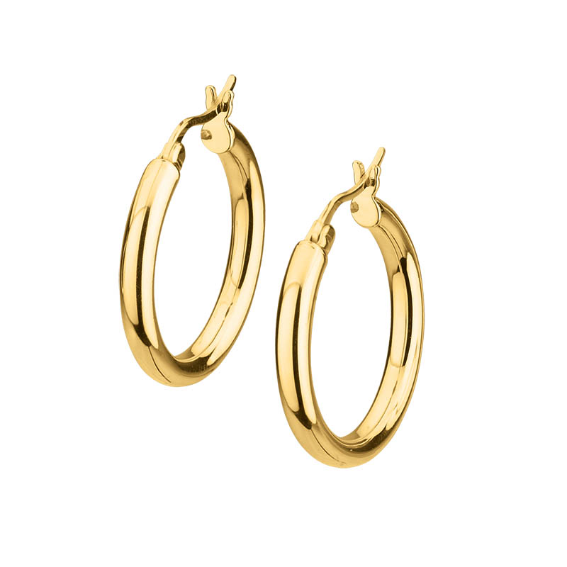 Creolen 925 vergoldet Ø: 25,0 mm Stärke: 3,3 mm