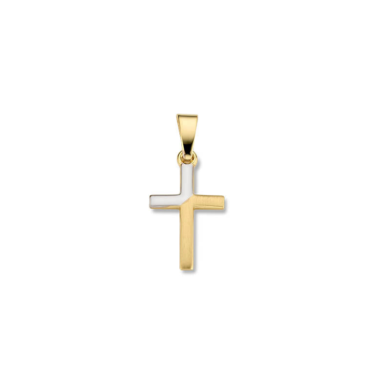 Anhänger 333/- Kreuz bicolor