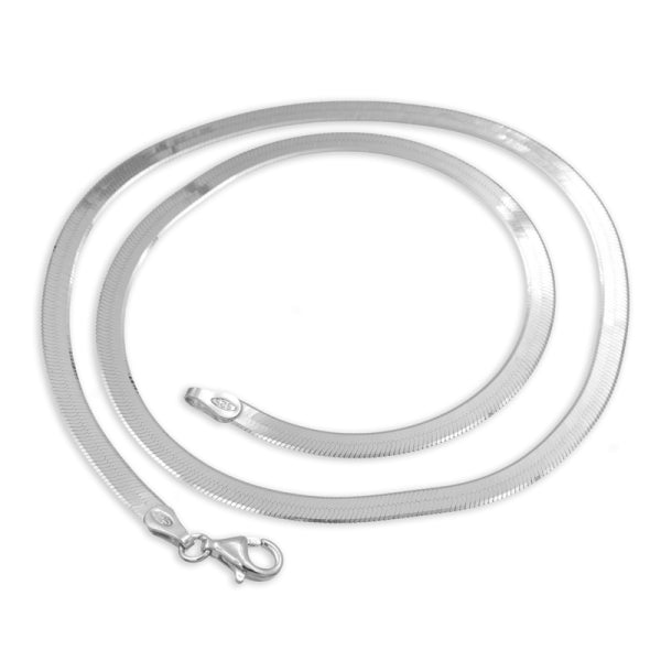 Doppelpanzerkette flach 3.5mm breit Silber 925/000