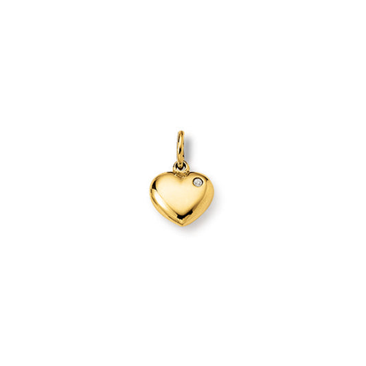 Anhänger Herz 585 Gelbgold, Zirkonia