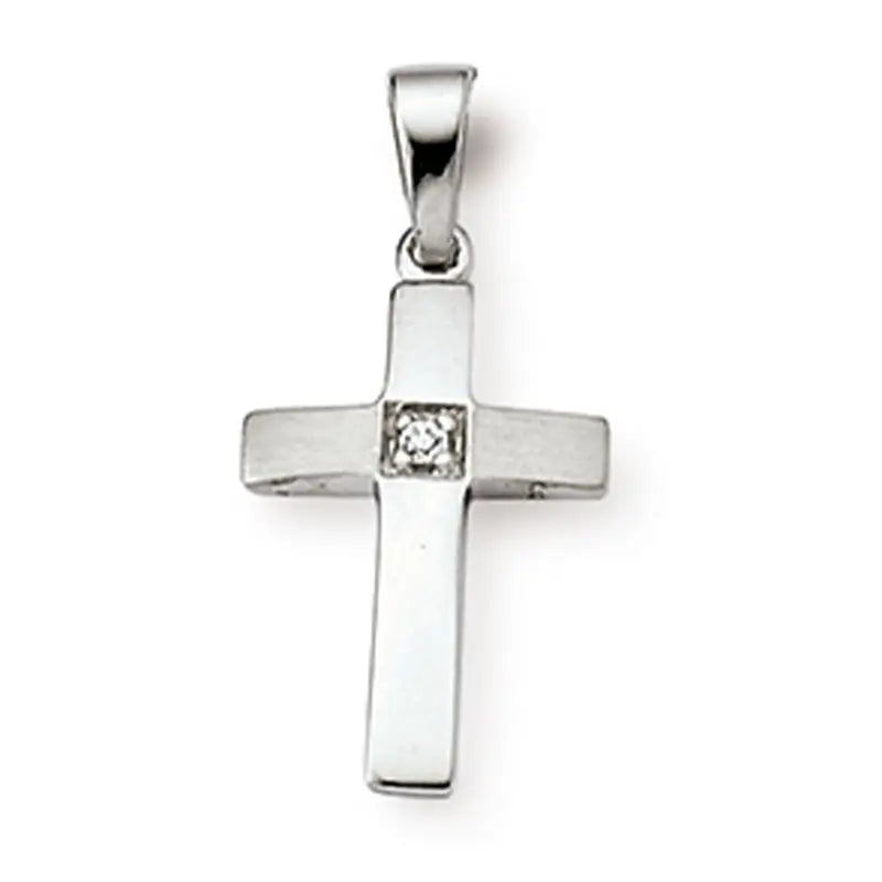 Anhänger Kreuz 925 Silber Rhodiniert