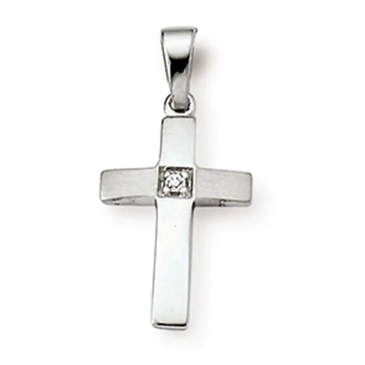 Anhänger Kreuz 925 Silber Rhodiniert