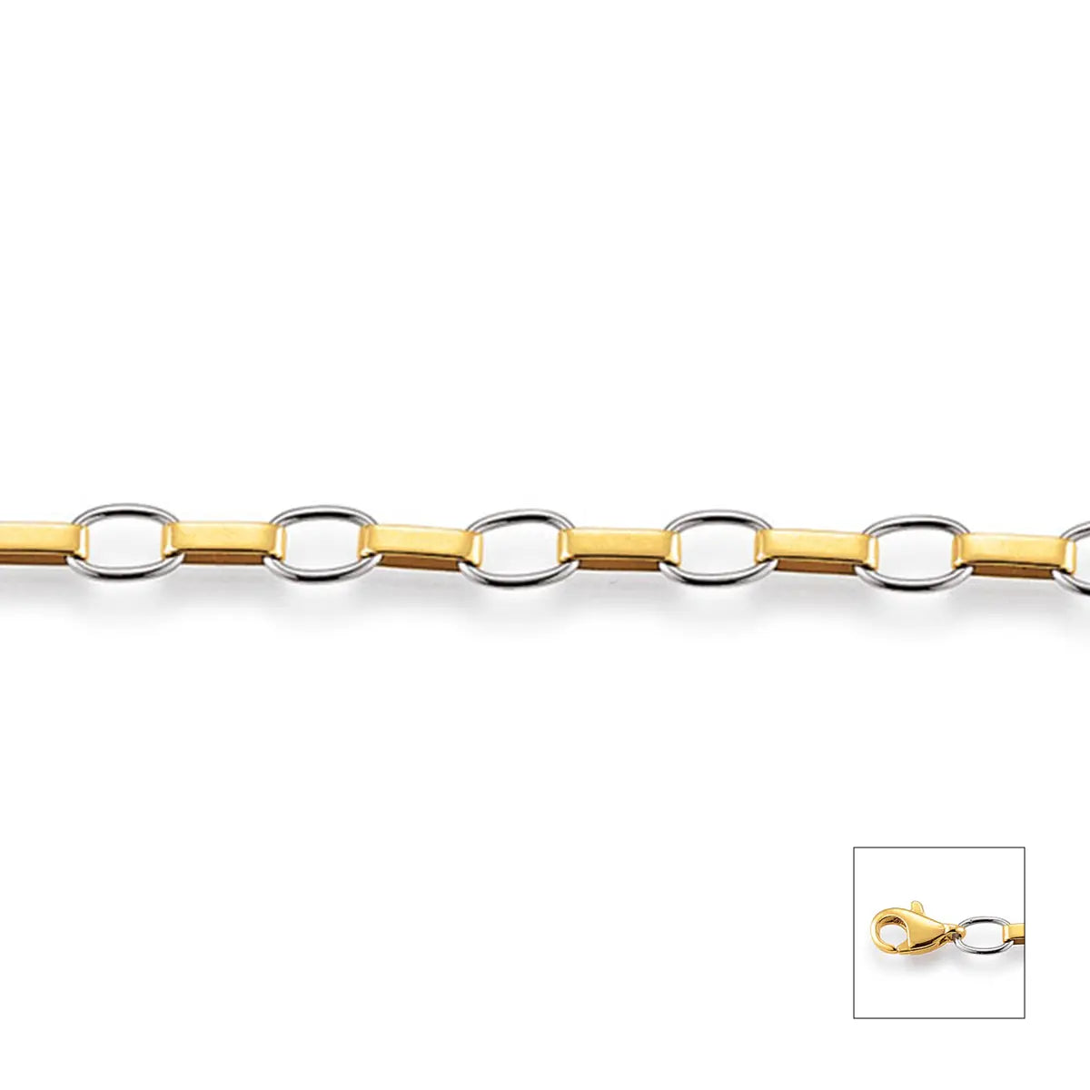 Armband 585 Bicolor 19cm