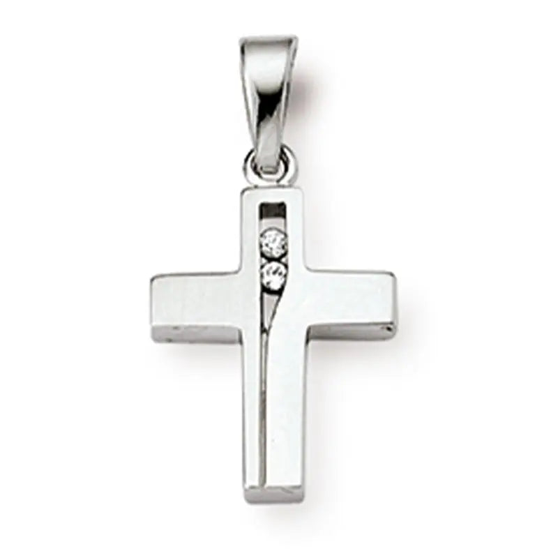 Anhänger Kreuz 925 Silber Rhodiniert
