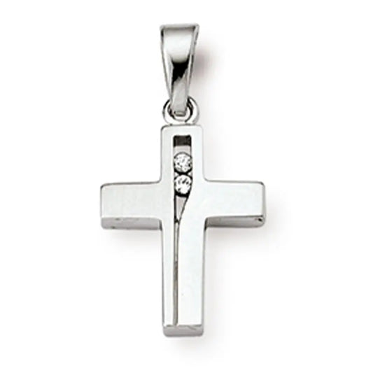 Anhänger Kreuz 925 Silber Rhodiniert