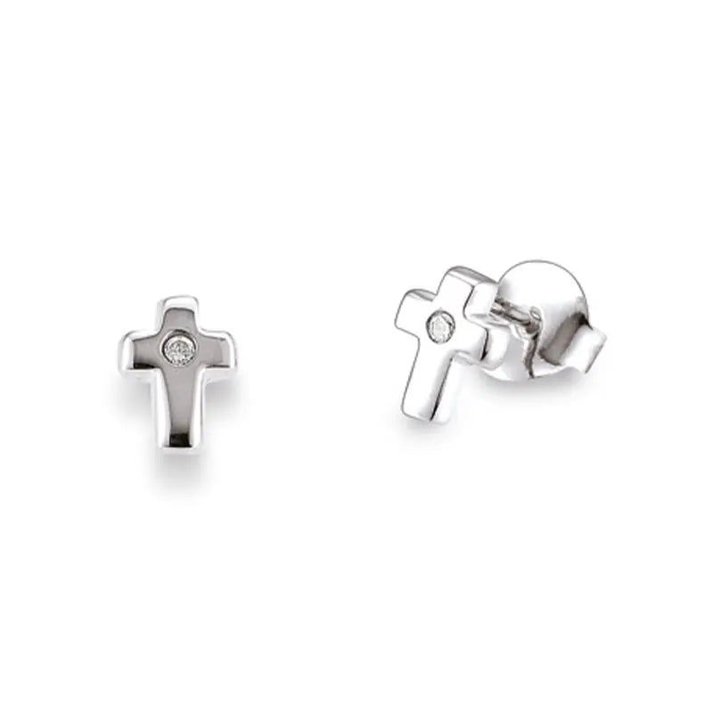 Ohrstecker 925 Silber Rhodiniert Zirkonia