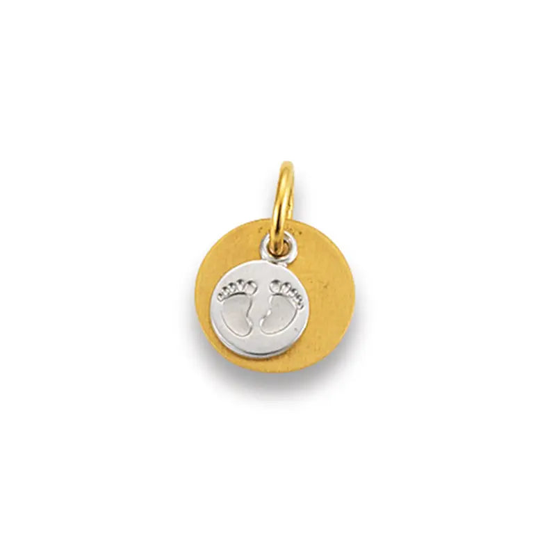 Anhänger Gravurplatte 585 Gelb u. Weißgold