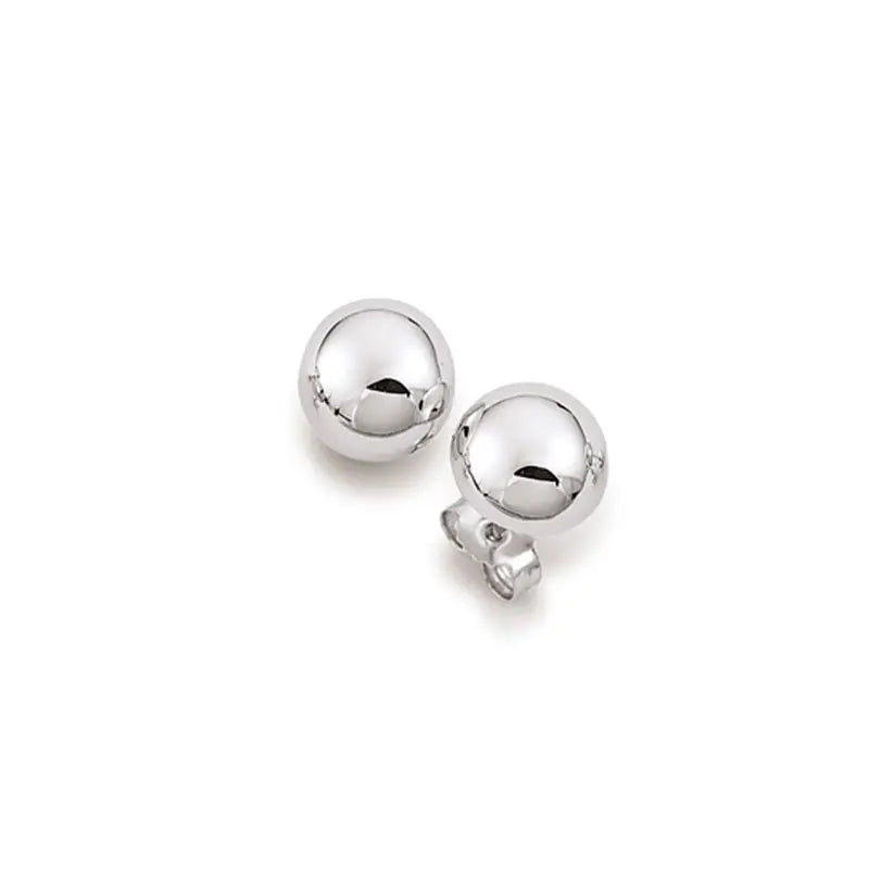 Ohrstecker 925 Silber Rhodiniert Kugel