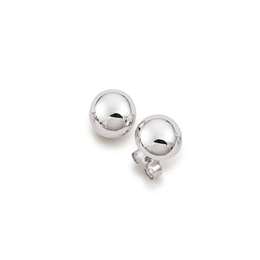 Ohrstecker 925 Silber Rhodiniert Kugel