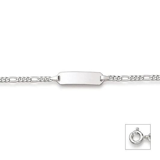 Identarmband 925 Silber Rhodiniert